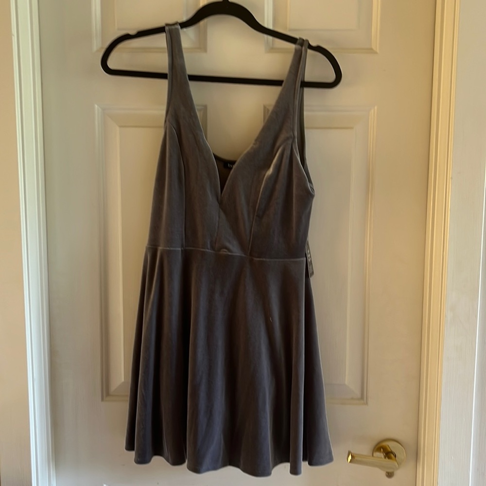Express velvet dress with skort